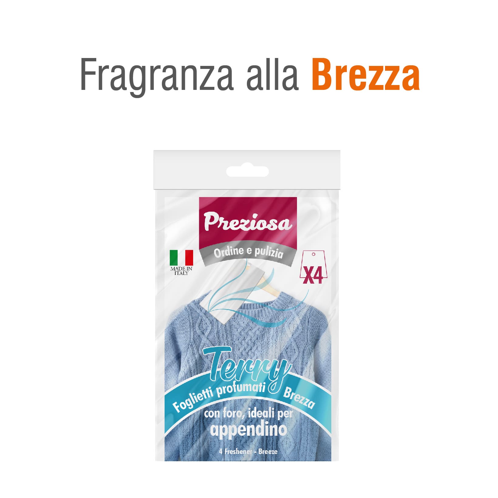 CONFEZIONE FOGLIETTI PROFUMATI ALLA BREZZA: 4 FOGLIETTI