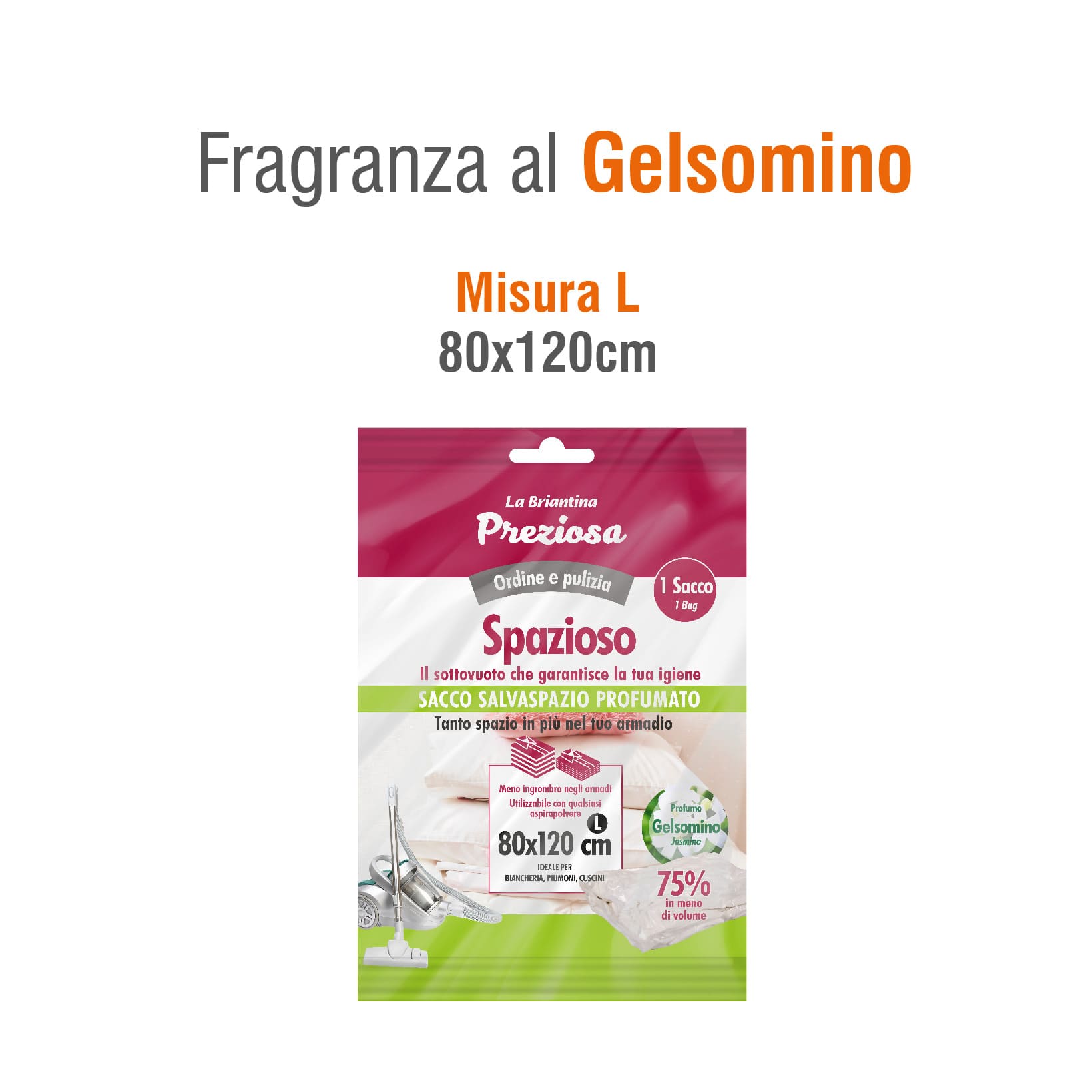 SACCO SALVASPAZIO AL GELSOMINO PER PIUMONI E CUSCINI