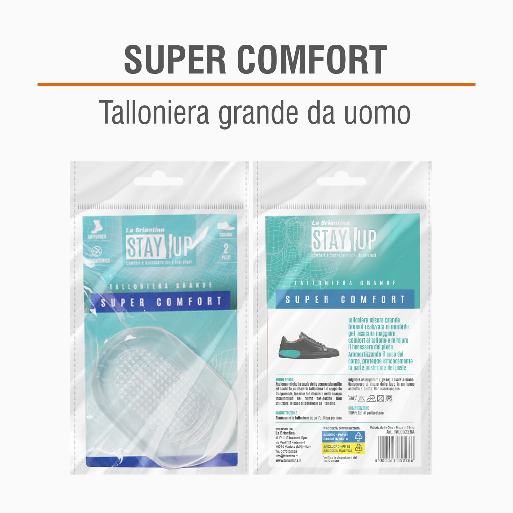 TALLONIERE IN GEL PER UOMO: 1 PAIO